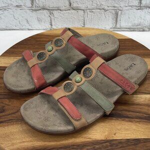 Taos Prize 4 Womens 10 Leather Gem Strappy Comfort Fashion Slides